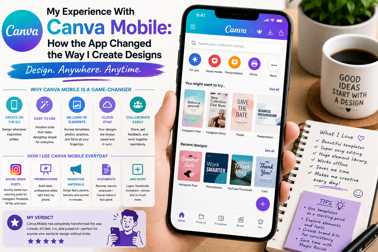 My Experience With Canva Mobile: How the App Changed the Way I Create Designs